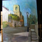 John Nixon demonstration acrylic painting