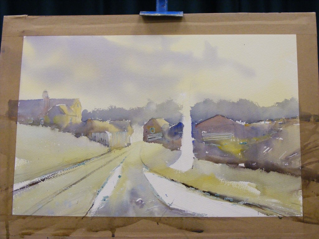 Building layers in watercolour