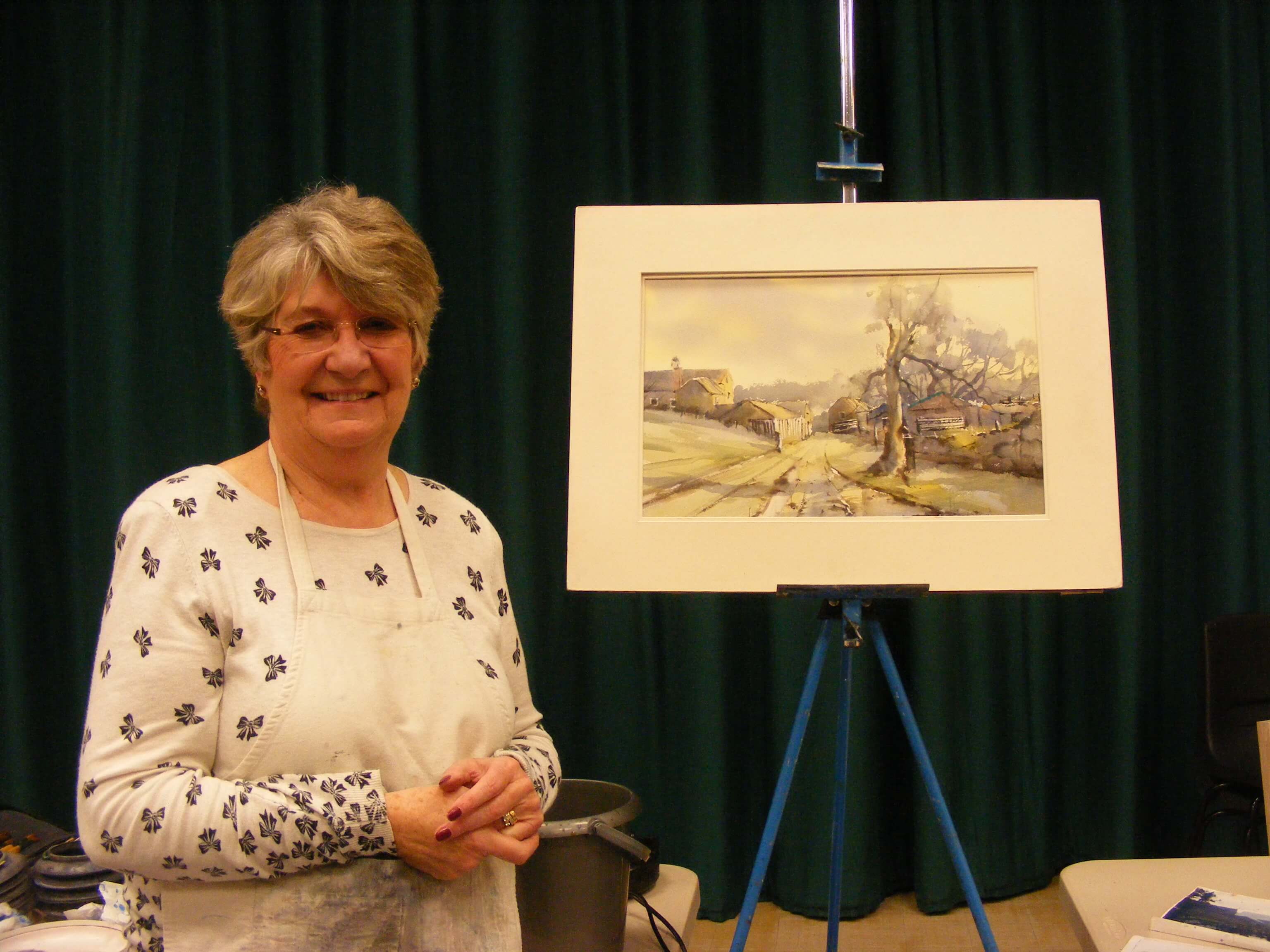 Carol Hill Demonstration with watercolour