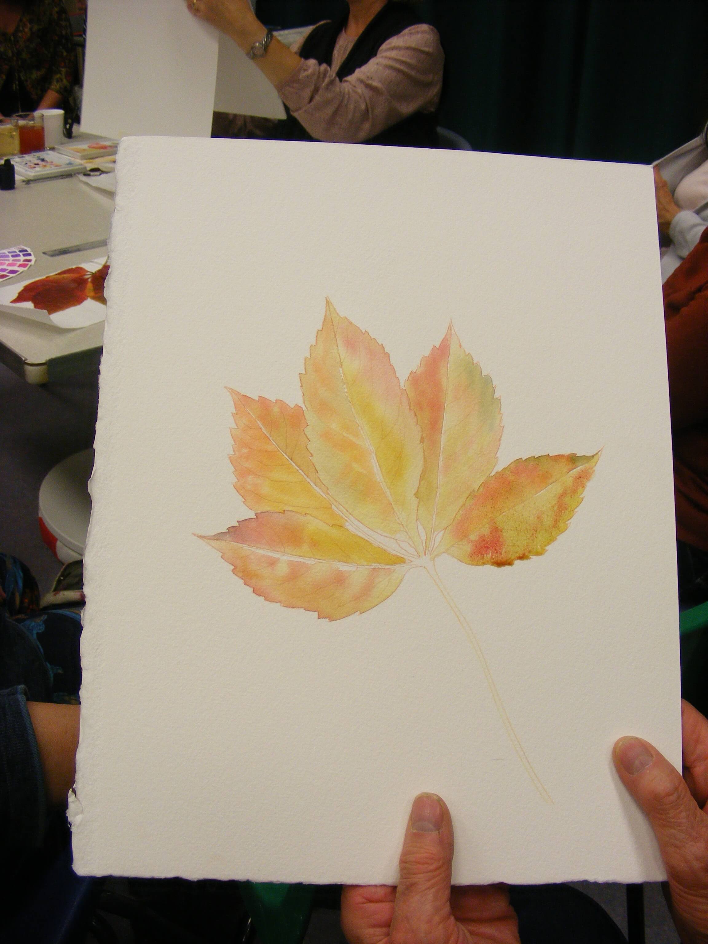 watercolour leaf