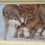 Wolves painting by Angela Gaughan