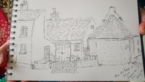 Joy Lockton - Barrow-upon-Soar old prison pen sketch